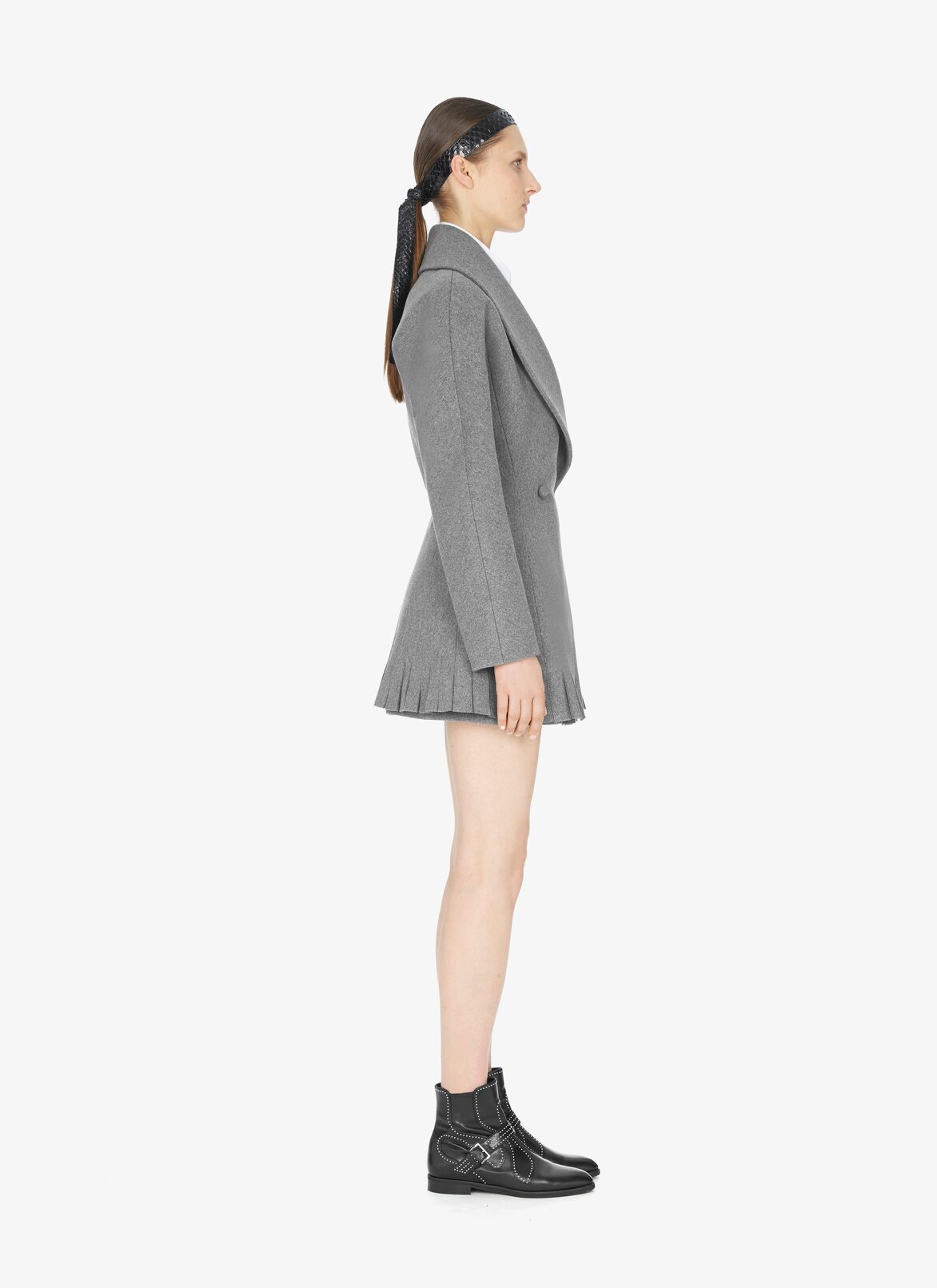 LONG JACKET DRAP VIF GREY ALAÏA GRIGIO LONG JACKET DRAP VIF GREY